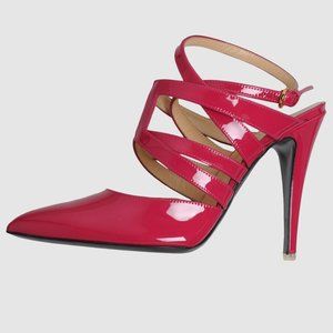 NIB $680 Francesca Mambrini Italy pink patent leather pumps. IT40 US 9